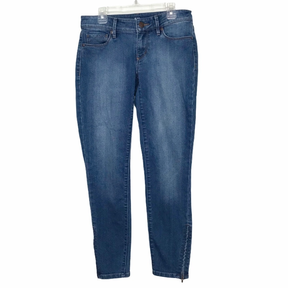 Ann Taylor Loft Blue Curvy Skinny Ankle Jeans